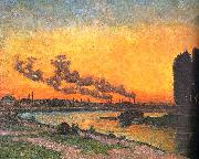  J B Armand  Guillaumin Sunset at Ivry oil painting reproduction